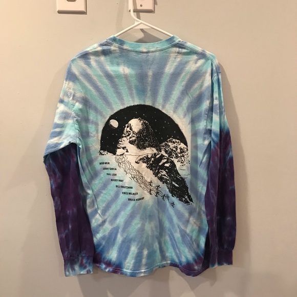 Grateful Dead 1995 Ski Your Face Off Mountain Tie Dye Long Sleeve Vintage Shirt - Picture 8 of 11